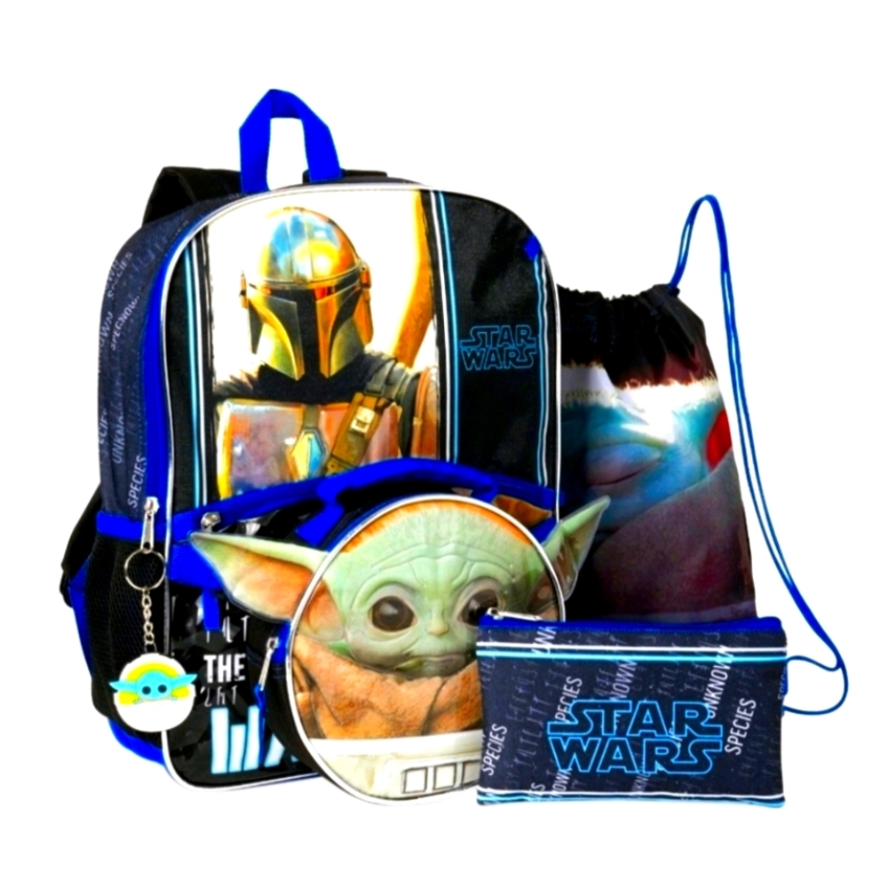 NEW Star Wars 5 Piece Backpack Set w/Lunch Box